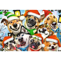DMG Trefl Wood Craft - Festive Dogs (501pcs) (Wooden Jigsaw Puzzle) (DAMAGED BOX)