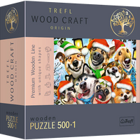 DMG Trefl Wood Craft - Festive Dogs (501pcs) (Wooden Jigsaw Puzzle) (DAMAGED BOX)