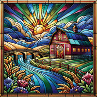 Stained Glass - Country Barn (Translucent) (300pcs)