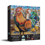 Stained Glass - Chickens, Cynthie Fisher (1000pcs)