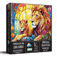 Stained Glass - Lion Family, Kelly Roberts (1000pcs)