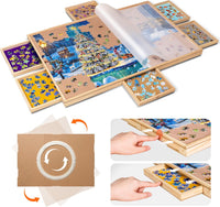 1000pcs Wooden Puzzle Table with 6 drawers (30.7 x 20.9")