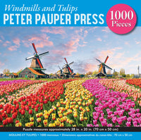 Moulin à vent et tulipes (1000pcs)