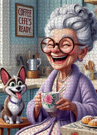 Playful Seniors - Happy Grandma Coffee Time (1000pcs)