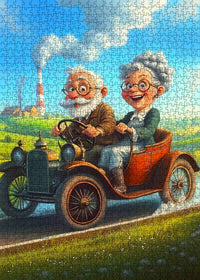 Playful Seniors - Happy Road Trip Grandma and Grandpa (1000pcs)