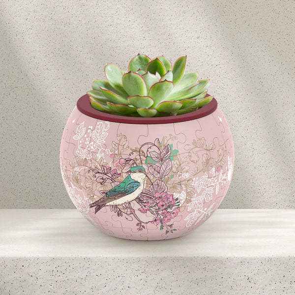 puzzle plant pot Buy 3d puzzle planter - singing birds and flowers Puzzle