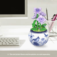 Mini Bricks Potted Plant - Violet (326pcs)