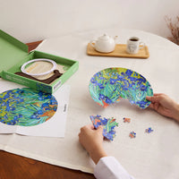 3D Puzzle Plate - Irises, Van Gogh