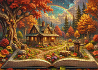 Storybook Cottage in Autumn Forest (1000pcs)