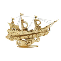 3D Sailing Ship Model (Wood)