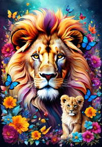 Lions - Collection d'amour maternelle (1000pcs)