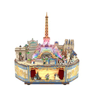 Boîte de musique romantique Paris (bois)