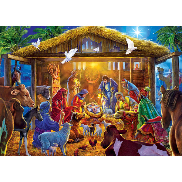 Wooden Jigsaw Panel Gold Line Shine Blue (49 X 72cm) 10-D (japan