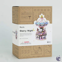 3D Mechanical Music Box - Starry Night (Wood)