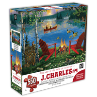 Adirondack Chairs & Fire at Lake, J. Charles (550pcs)