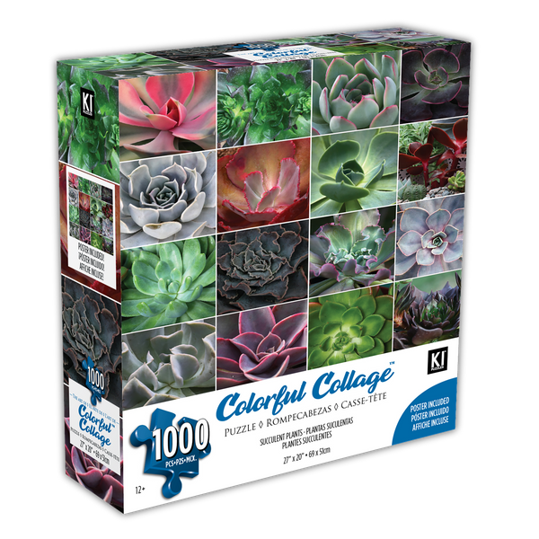 ceaco succulent puzzle Buy Colorful collage - succulent plants (1000pcs) Puzzle