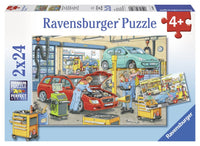 Atelier de réparation de Ravensburger et station-service (2-en-1)