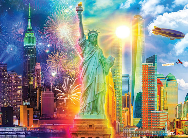 Buy Night & day: celebrate lady liberty Puzzle | Jigsaw Jungle