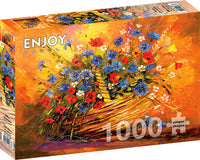 Panier avec des fleurs (1000 pc)