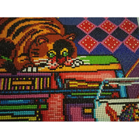 Chat et poisson / chat et poisson, peinture de diamant