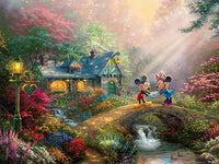 Mickey et Minnie Sweetheart Bridge, Thomas Kinkade Disney