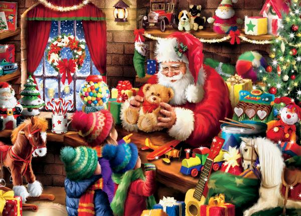 Puzzle Père Noël Vintage - Noël - Puzzle - Puzzle Adulte 1000 Pièces