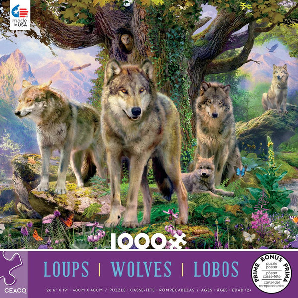 Puzzle 1000 Pièces - Loups Blancs