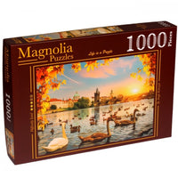 Swans près de Charles Bridge (1000pcs)