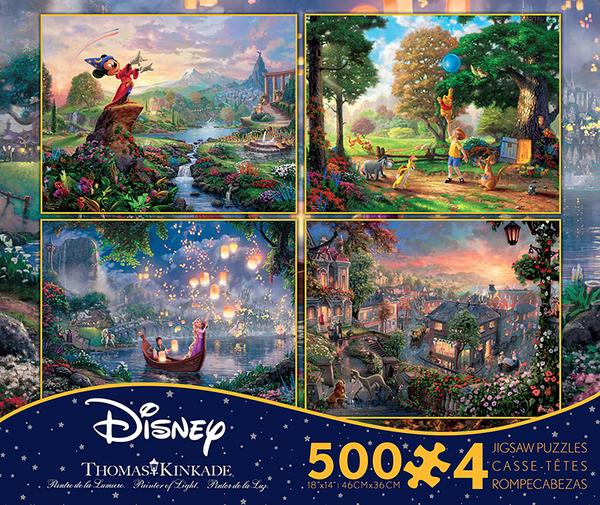 Buy Multipack - 4 in 1 puzzles, thomas kinkade disney Puzzle | Jigsaw ...