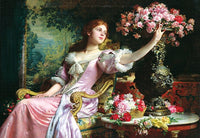 Dame aux fleurs