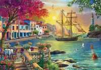 Beau coucher de soleil dans la ville (2000pcs)
