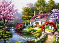 Spring Cottage In Full Bloom, Sung Kim  (1500pcs)