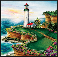 Lighthouse Sunset, Mary Irwin (500 PC)