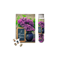 Micro puzzle - je t'aime lilas