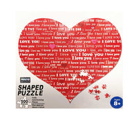 Cœur rouge, puzzle en forme