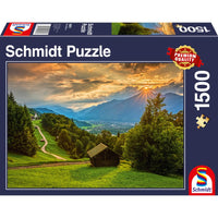 Sunset Over the Mountain Village of Wamberg (1500pcs)