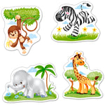 Animaux africains (puzzles en forme 4x)