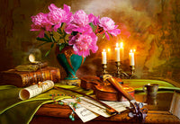 Still Life with Violin and Flowers