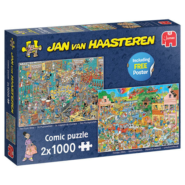 JVH 2-in-1 - Music Shop & Holiday Jitters / Le magasin de musique & Départ  en vacances (2×1000 pieces)