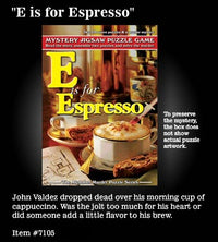 E is for Espresso, Alphabet Mystery