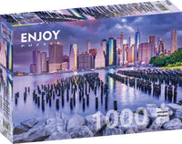 Ciel nuageux sur Manhattan, New York (1000pcs)