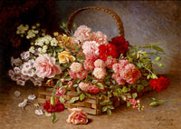 A Basket of Roses and Carnations, Hans Buchner (1000pcs)