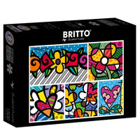 Romero Britto - Collage: Hearts and Flowers (1500pcs)