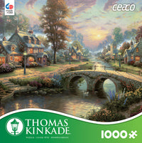 Sunset on Lamplight Lane, Thomas Kinkade