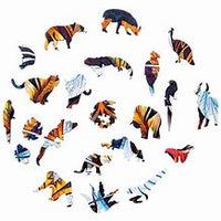 Lovely Tiger (Size M) (Wooden Jigsaw Puzzle)