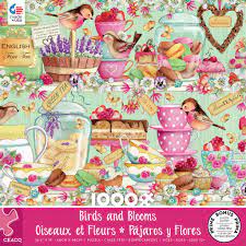 Buy Oiseaux Et Fleurs : Thé Et Tweets (1000pcs) Puzzle | Jigsaw Jungle