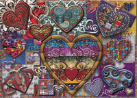 Coeurs de Vitrail / Hearts of Glass, Anie Maltais (1000pcs)
