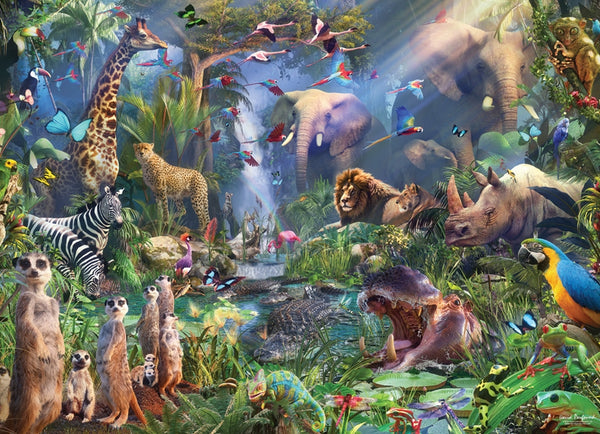 Puzzle Animaux dans la jungle, 200 pieces