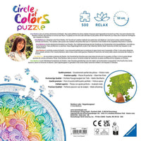Cercle de couleurs de Ravensburger - gâteau arc-en-ciel (500pcs)
