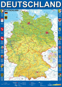 Map of Germany, 1000pc